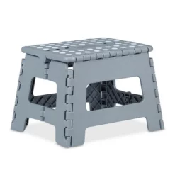 relaxdays Fußhocker »1 x Faltbarer Klapphocker M in Hellgrau«