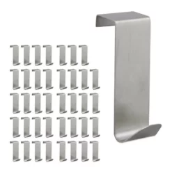 Türhaken »40 x Türhaken Edelstahl«, relaxdays