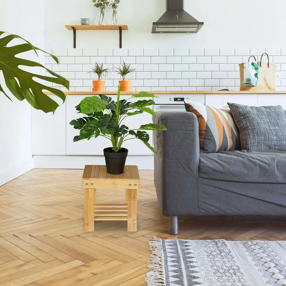 relaxdays Fußhocker »Kleine Fußbank aus Bambus« – Bild 2