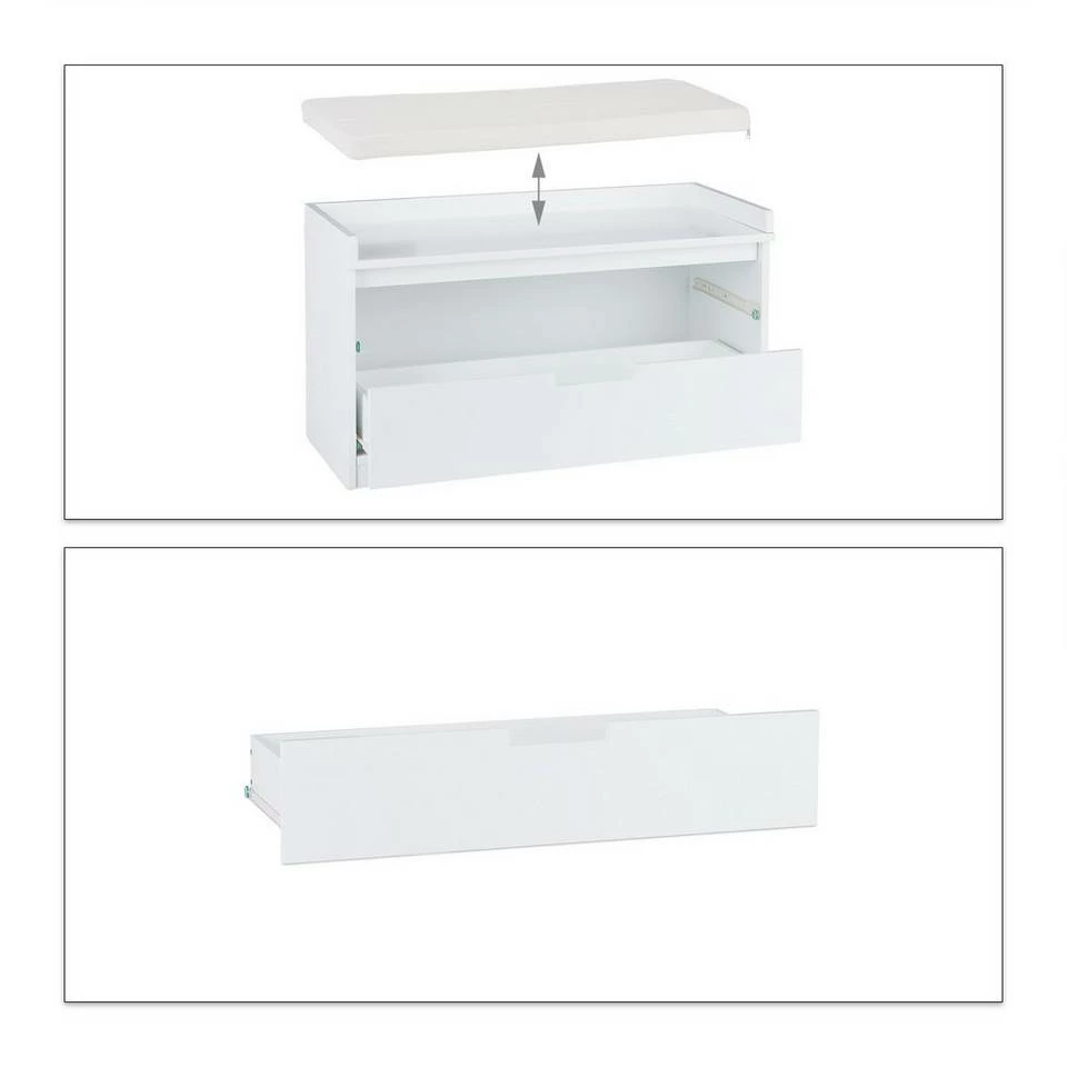 relaxdays Sitztruhe »Sitzkommode mit 2 Schubladen« – Bild 6