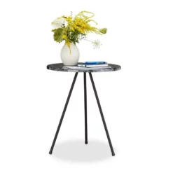 relaxdays Beistelltisch »Beistelltisch Marmor Optik«