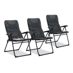 relaxdays Campingstuhl »3 x Campingstuhl gepolstert«