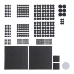 relaxdays Möbelfuß »480 x Filzgleiter schwarz«