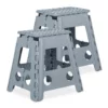 relaxdays Tritthocker »2 x Klapphocker faltbar XL hellgrau«