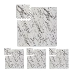 relaxdays Bodenschutzmatte »36 x Bodenschutzmatte Fitness weiß-grau«