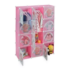 relaxdays Steckregal »Kinder Steckregal mit Kleiderstangen«