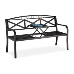 relaxdays Gartenbank »Gartenbank mit Tisch«