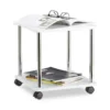 relaxdays Beistelltisch »Beistelltisch rollbar 2 Etagen«, quadratisch