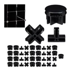 relaxdays Steckregal »Verbindungsstücke für Steckregalsysteme«, Schwarz Wei&szlig;