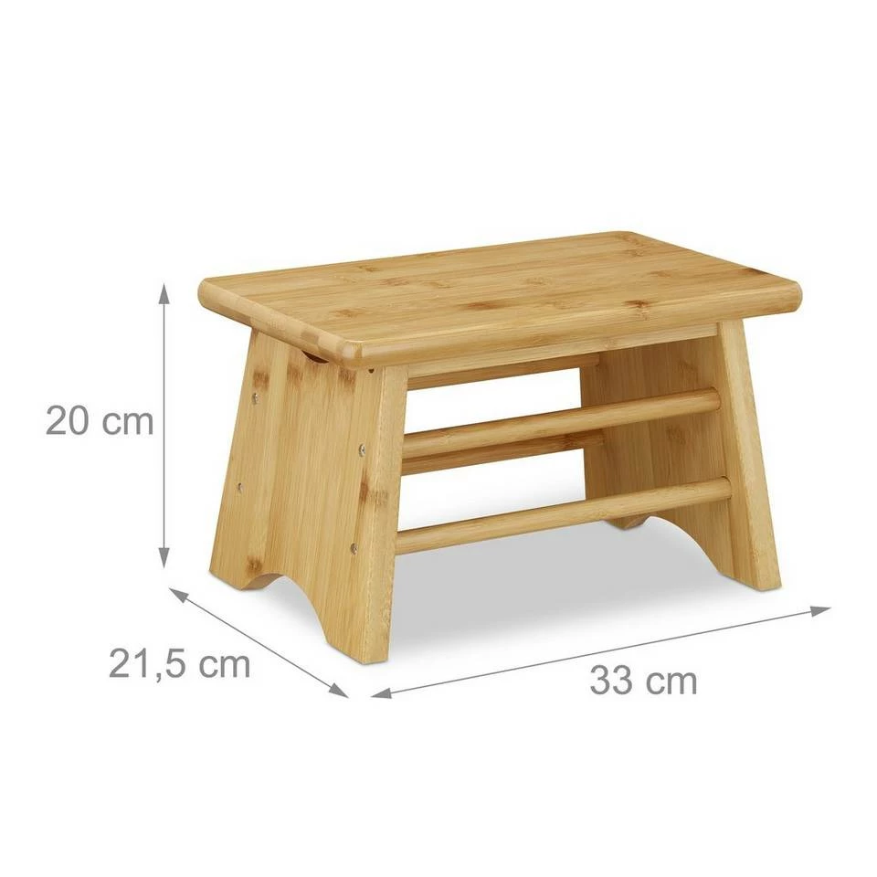 relaxdays Fußhocker »Fußbank Bambus« – Bild 4