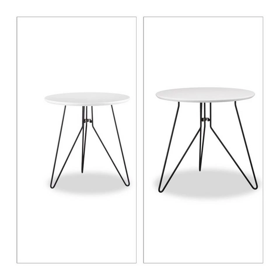 relaxdays Beistelltisch »Beistelltisch 2er-Set weiß« – Bild 9