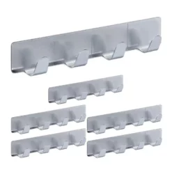 relaxdays Hakenleiste »6 x Hakenleiste selbstklebend«