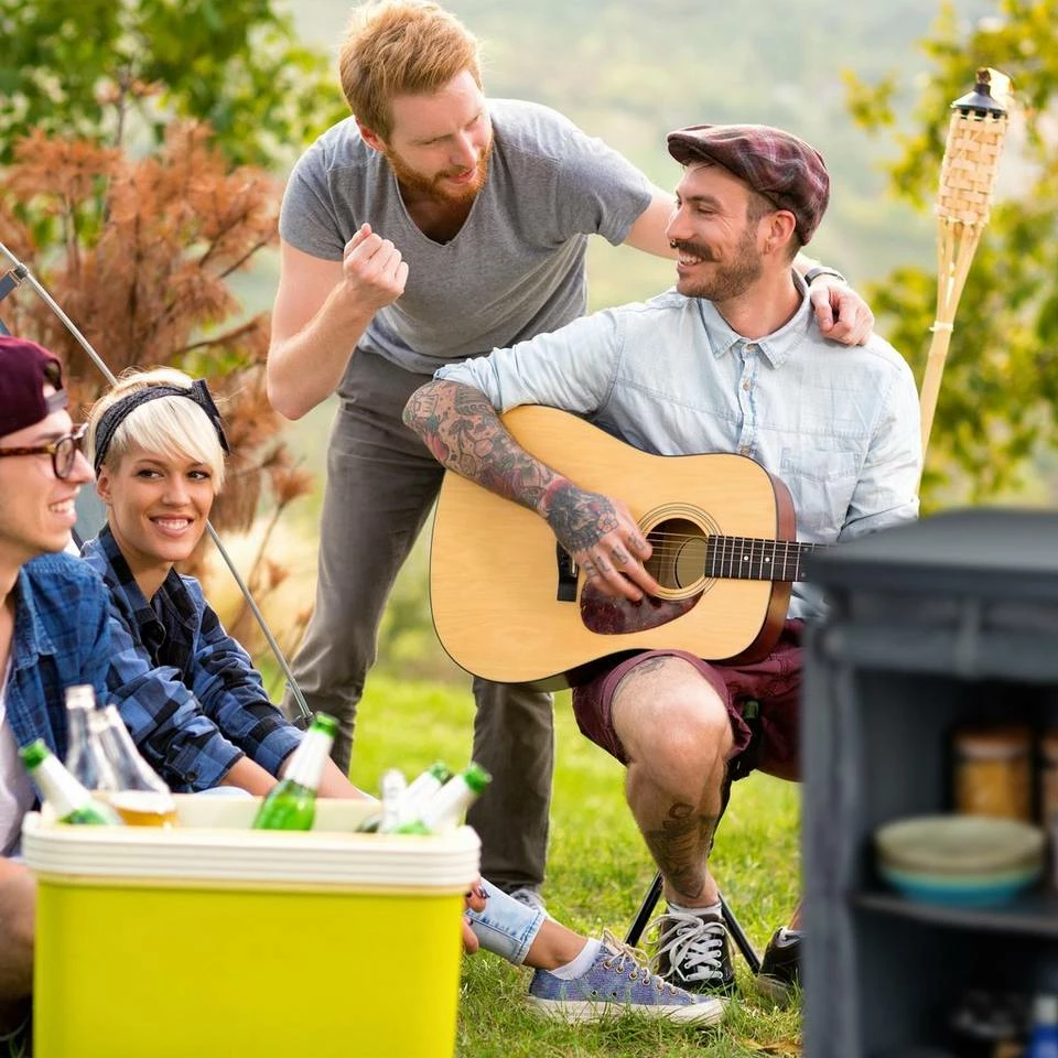 relaxdays Falttürenschrank »Campingschrank mit 2 Ablagen« – Bild 3