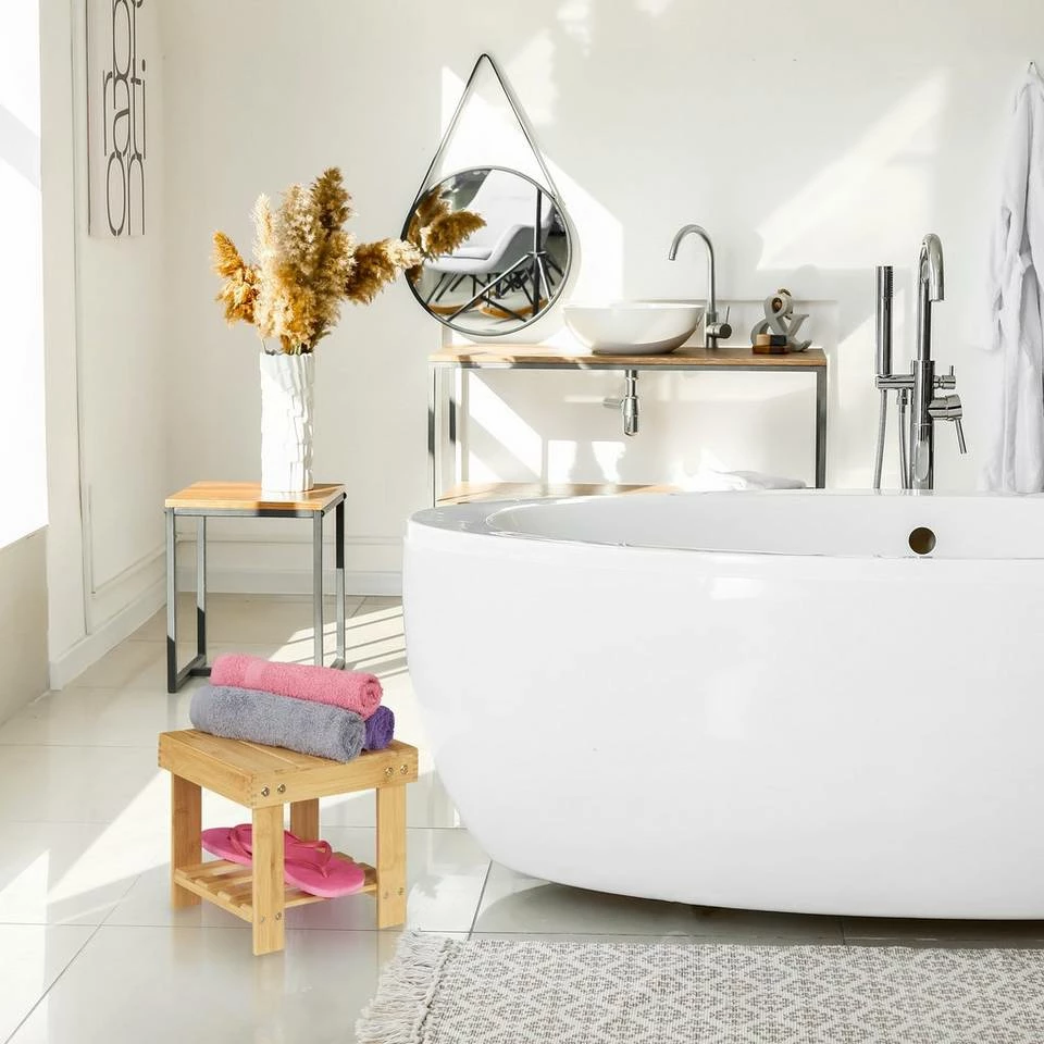 relaxdays Fußhocker »Kleine Fußbank aus Bambus« – Bild 5