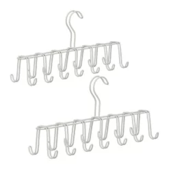 relaxdays Gürtelhalter »2 x Gürtelhalter Metall weiß«