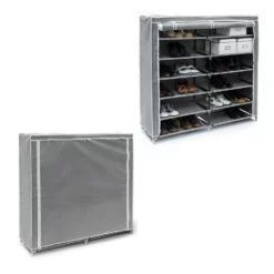 relaxdays Schuhschrank »2 x Schuhschrank VALENTIN anthrazit«