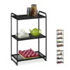 relaxdays Regal »Schwarzes Regal aus Stahl«, 3