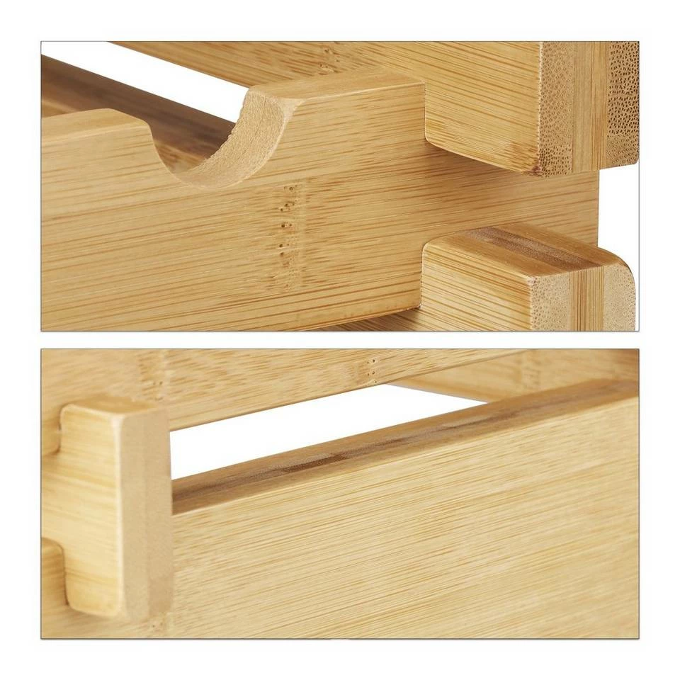 relaxdays Weinregal »Stapelbares Weinregal aus Bambus«, 2 – Bild 6