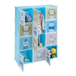 relaxdays Steckregal »Kinder Steckregal mit Kleiderstangen«