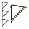 relaxdays Wandregalhalter »4 x Regalwinkel Gusseisen Kette bronze«