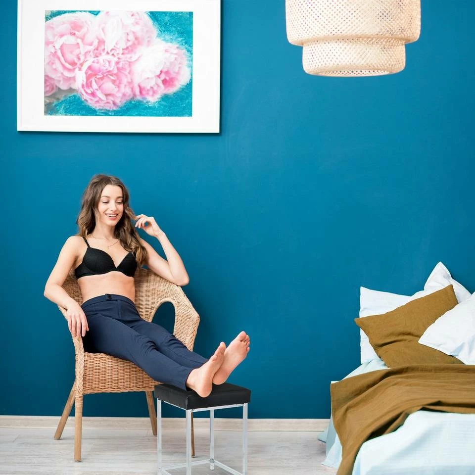 relaxdays Sitzhocker »Gepolsterter Sitzhocker mit Ablage« – Bild 3