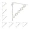 relaxdays Wandregalhalter »8 x Regalwinkel Gusseisen Kette weiß«