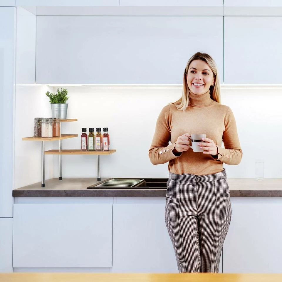 relaxdays Aufsatzregal »Eckregal für die Küche« – Bild 3