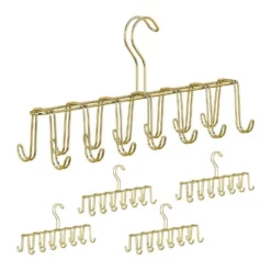 relaxdays Gürtelhalter »5 x Gürtelhalter Metall gold«