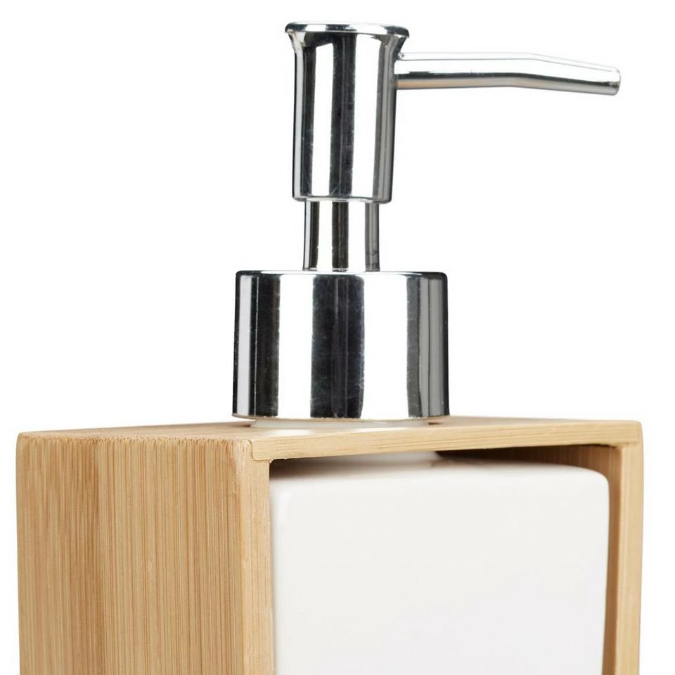 relaxdays Badezimmer-Set »Badezimmer Set aus Bambus und Keramik« – Bild 9