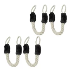 relaxdays Türdämpfer »4 x Türkordel Klemmschutz schwarz«