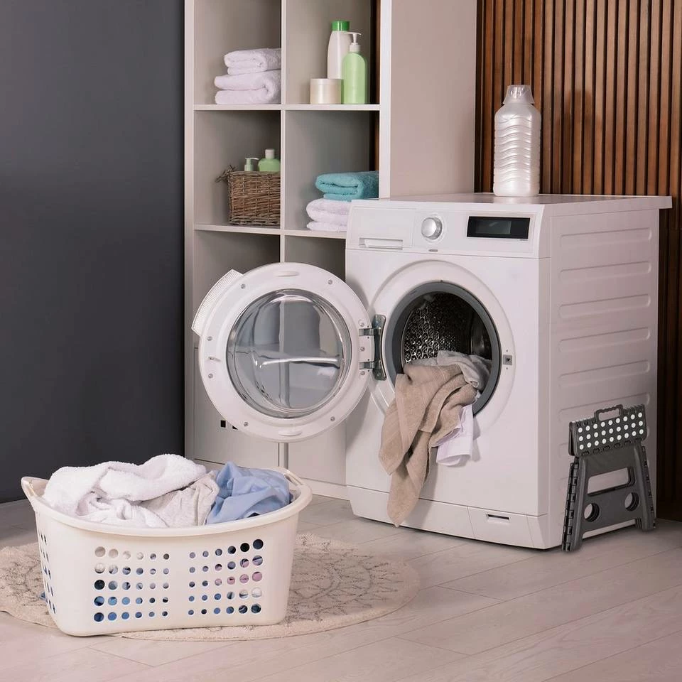 relaxdays Tritthocker »2 x Klapphocker faltbar L dunkelgrau« – Bild 2