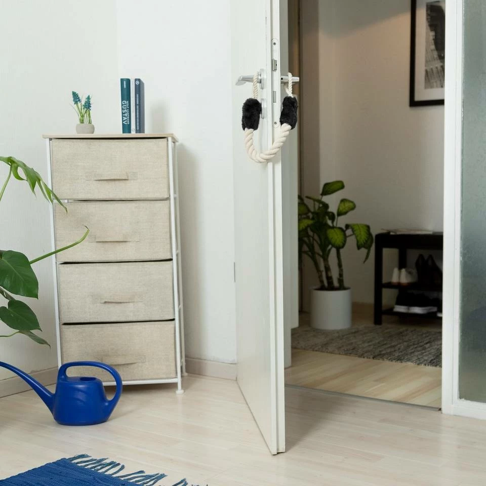 relaxdays Türdämpfer »8 x Türkordel Klemmschutz schwarz« – Bild 2