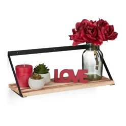 relaxdays Wandregal »Schweberegal Industrial«, 1-tlg.