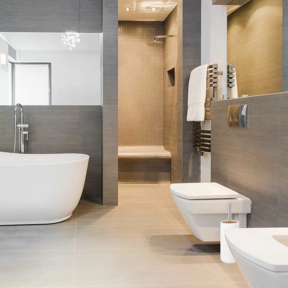 relaxdays Badezimmer-Set »WC Bürstenhalter Keramik«, Weiß Weiß Hellbraun Silber, Schwarz Hellbraun Silber – Bild 5