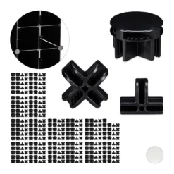 relaxdays Steckregal »320 x Verbindungsstück Regal schwarz«