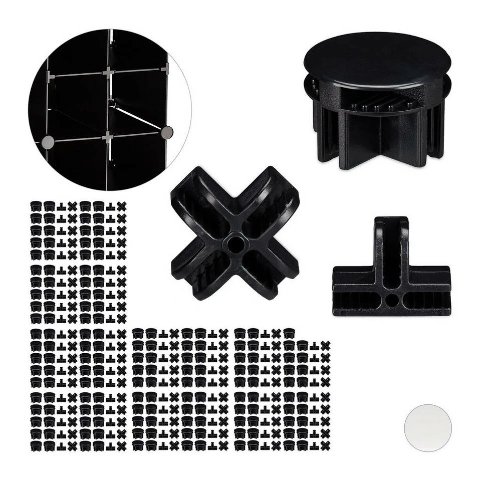 relaxdays Steckregal »320 x Verbindungsstück Regal schwarz«