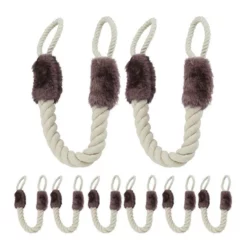 relaxdays Türdämpfer »8 x Türkordel Klemmschutz braun«