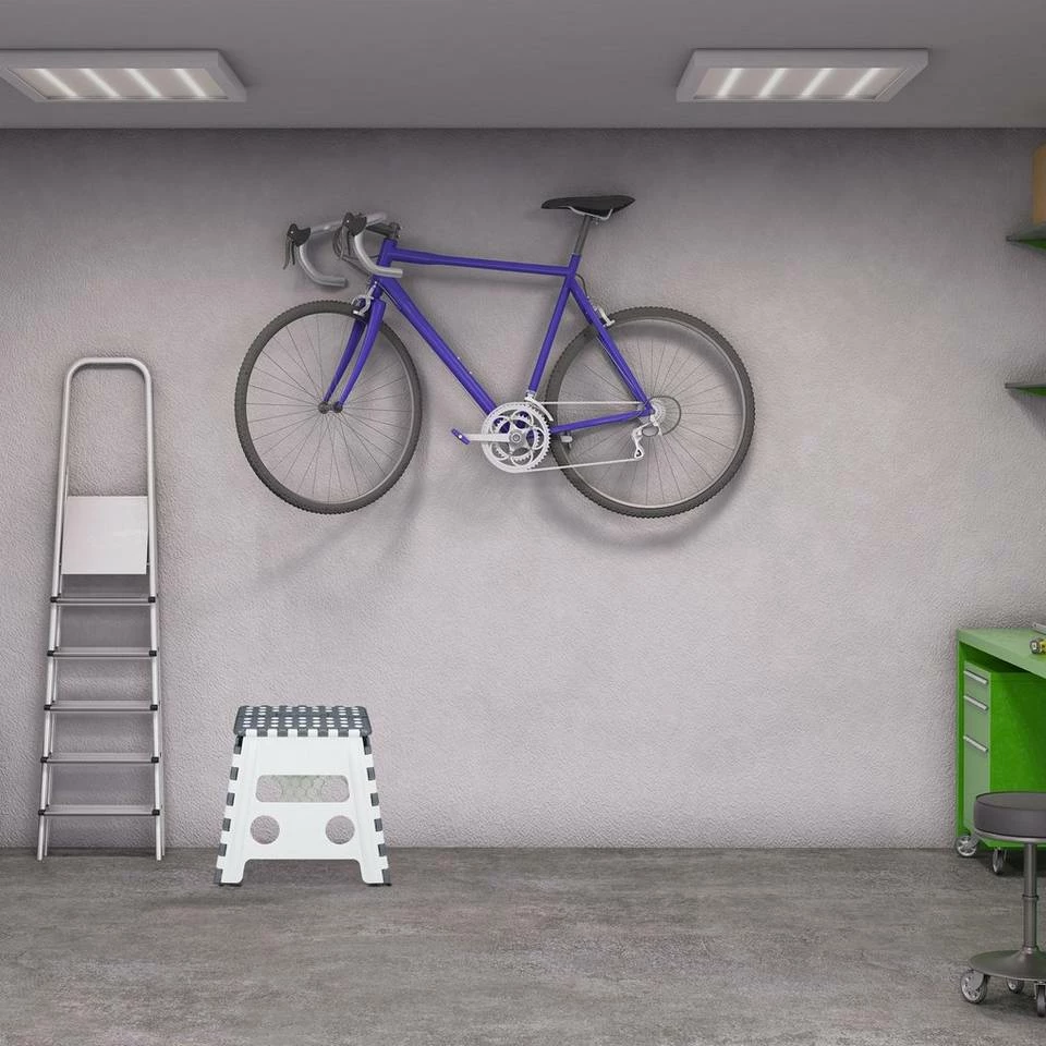 relaxdays Fußhocker »1 x klappbarer Tritthocker in Weiß-Grau« – Bild 5