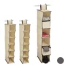 relaxdays Hängeregal »3 x Hängeregal Kleiderschrank beige«