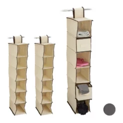 relaxdays Hängeregal »3 x Hängeregal Kleiderschrank beige«