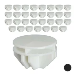 relaxdays Steckregal »Verbindungsstücke für Steckregalsystem«, Weiß Schwarz, Wei&szlig;