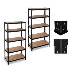 relaxdays Schwerlastregal »2 x Schwerlastregal 180x90x60 in Schwarz«