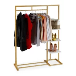 relaxdays Kleiderständer »Kleiderständer Bambus und MDF«