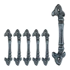 relaxdays Möbelgriff »6 x Möbelgriff Vintage grau«