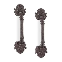 relaxdays Möbelgriff »Möbelgriffe Vintage 2er Set«, Braun Grau, Braun Gold