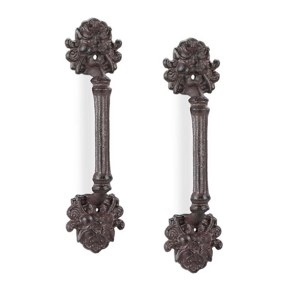 relaxdays Möbelgriff »Möbelgriffe Vintage 2er Set«, Braun Grau, Braun Gold