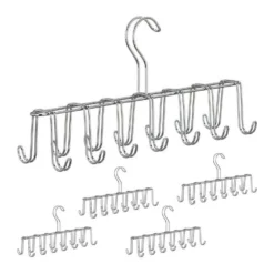 relaxdays Gürtelhalter »5 x Gürtelhalter Metall silber«