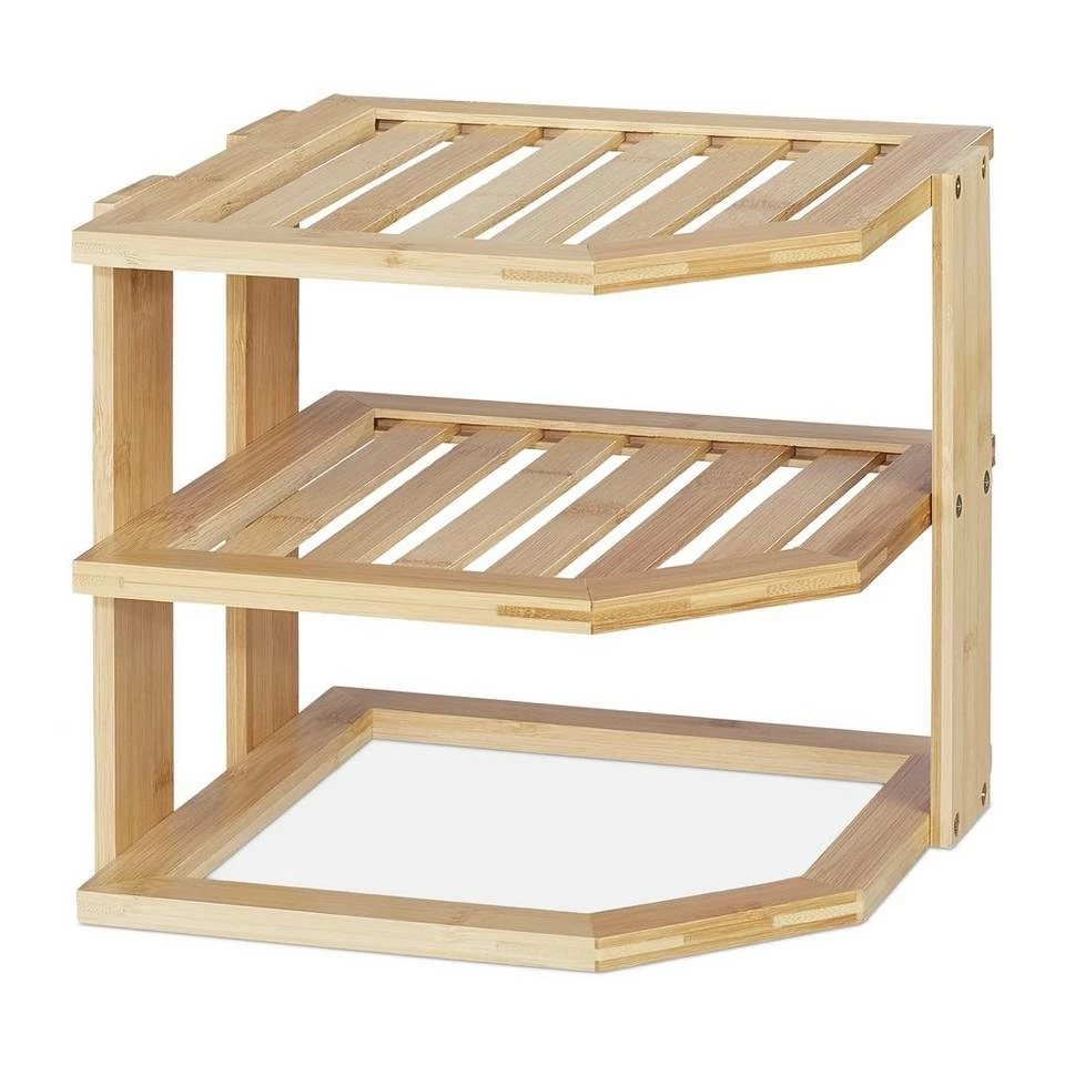 relaxdays Aufsatzregal »Bambus Eckregal für die Küche« – Bild 10