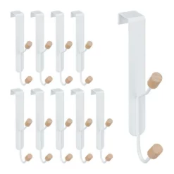 Türhaken »10 x Türhaken doppelt«, relaxdays