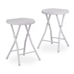 relaxdays Barhocker »Klapphocker BASTIAN«, Weiß Weiß, Dunkelbraun, Schwarz